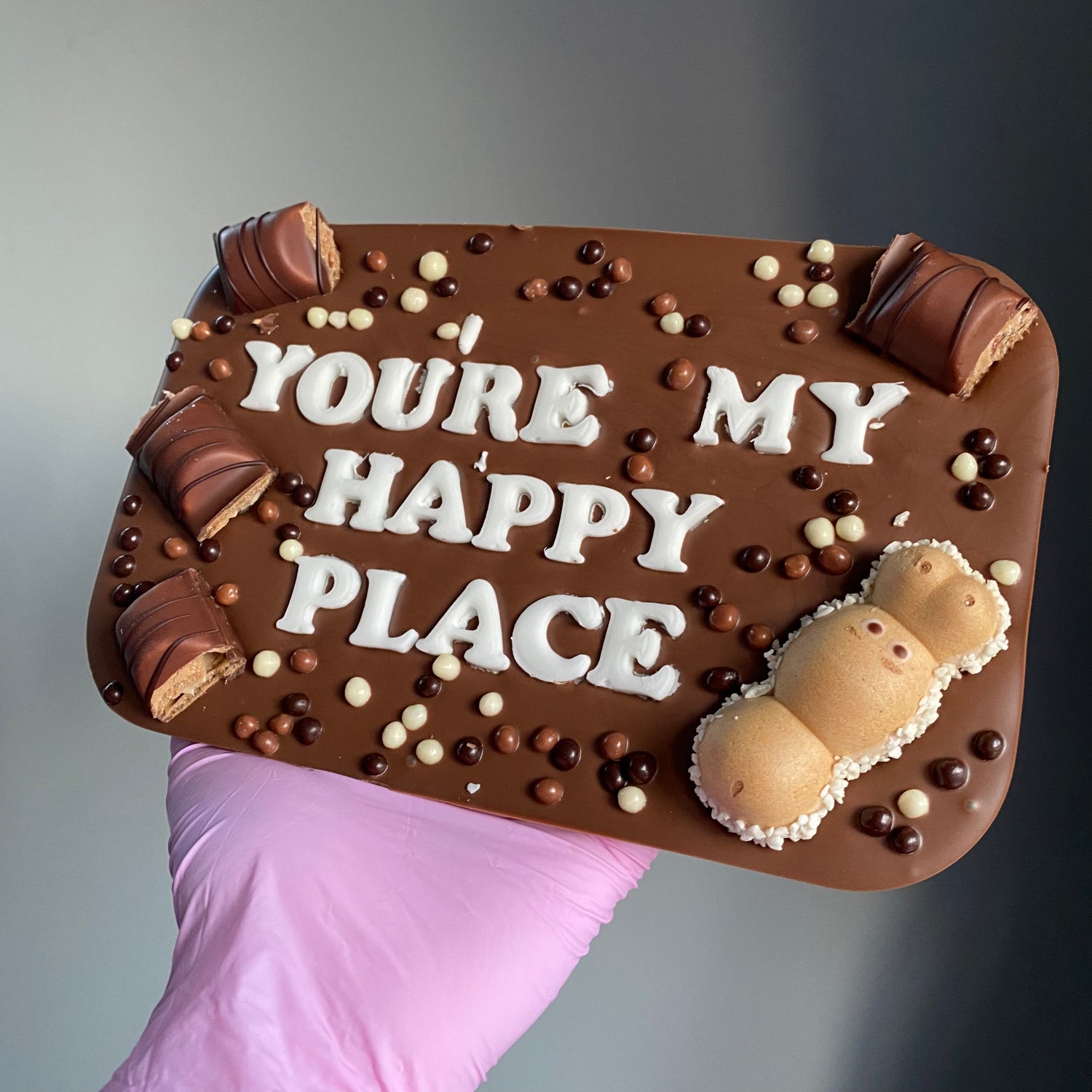 Personalised chocolate slab