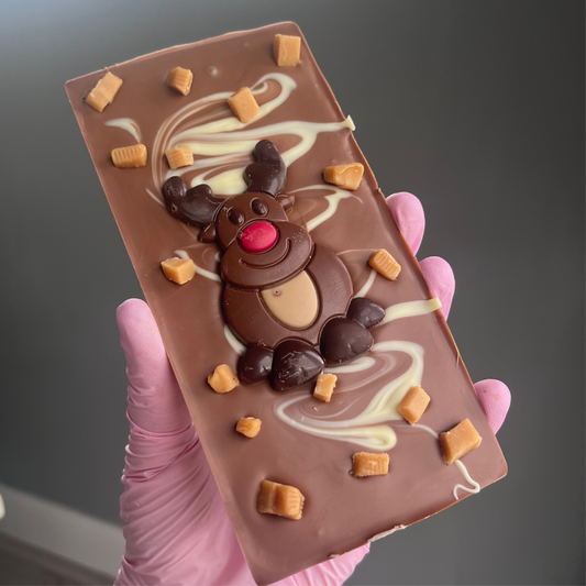 Reindeer chocolate fudge bar