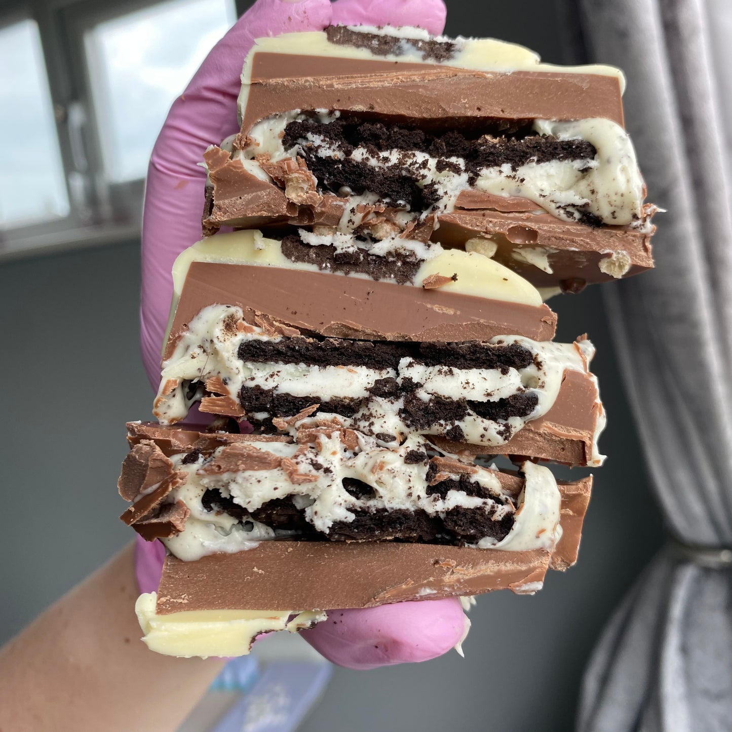 Cookies and cream chocolate cup