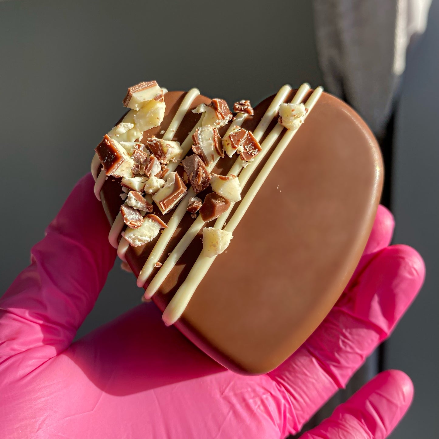 Trio of filled hearts - Kinder, Biscoff & Caramel